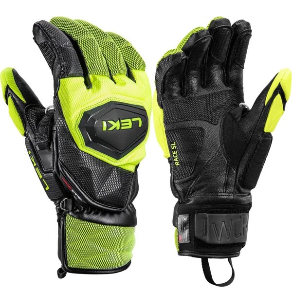 Závodní rukavice Leki WCR Venom SL 3D black/ice lemon 654801301 26/27