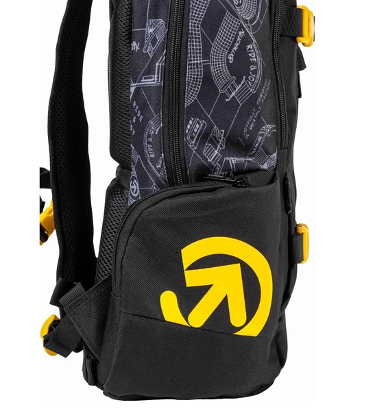 Batoh Meatfly Basejumper Blueprint Black 22 L + penál zdarma 26/27
