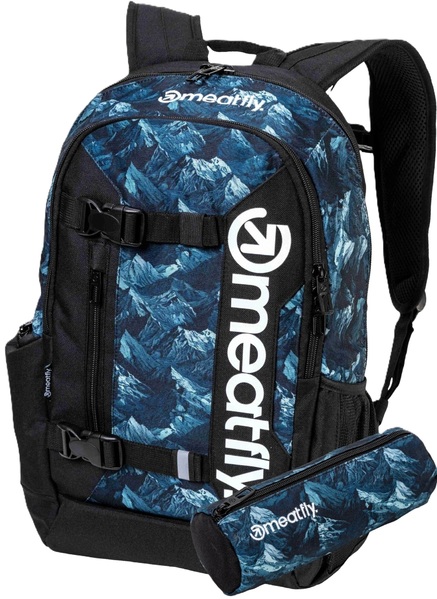 Batoh Meatfly Basejumper Green Mountains 22 L + penál zdarma 26/27