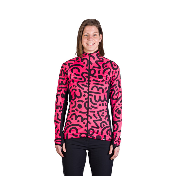 Dámská skialpová outdoorová mikina Northfinder Zliechova 2 Raspberryprint MI-46252SKP-812 26/27