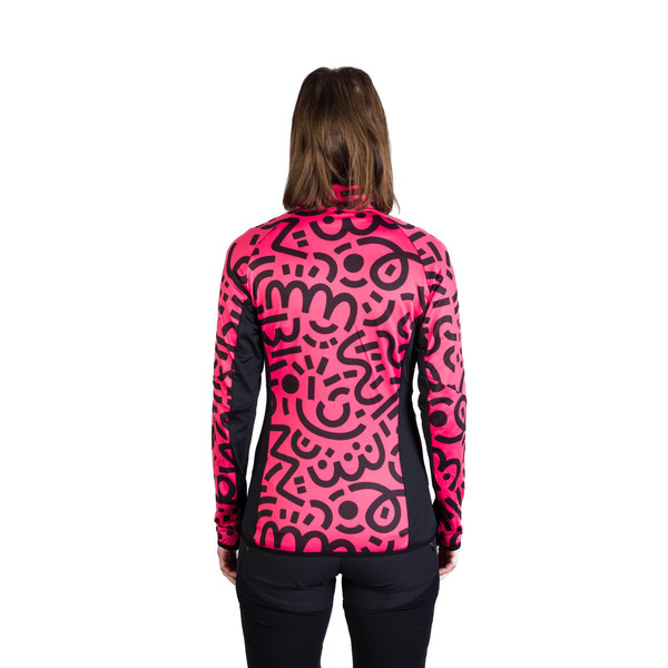 Dámská skialpová outdoorová mikina Northfinder Zliechova 2 Raspberryprint MI-46252SKP-812 26/27