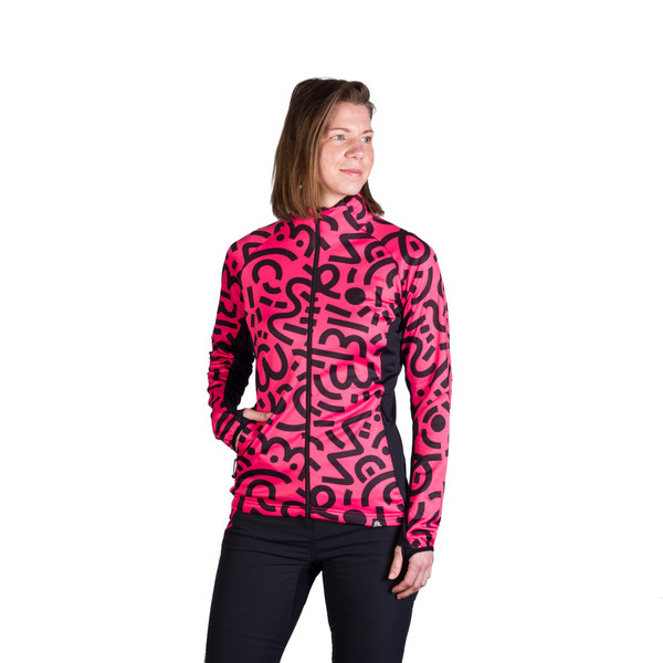 Dámská skialpová outdoorová mikina Northfinder Zliechova 2 Raspberryprint MI-46252SKP-812 26/27