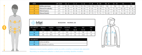 Dětská hřejivá mikina Kilpi NORKA-JB Tmavě modrá WJ0201KIDBL 26/27
