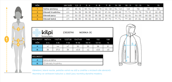 Dětská hřejivá mikina Kilpi NORKA-JG Béžová ZJ0207KIBEG 26/27
