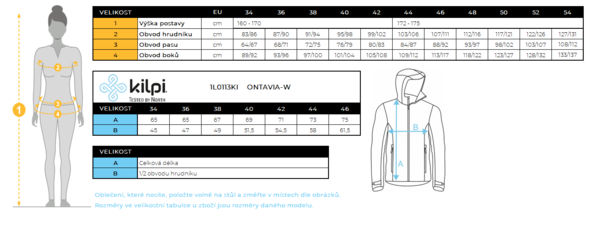 Dámská softshellová bunda Kilpi ONTAVIA-W černá 1L0113KIBLK 26/27