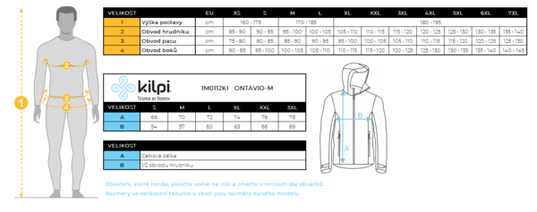 Pánská softshellová bunda Kilpi ONTAVIO-M černá 1M0112KIBLK 26/27