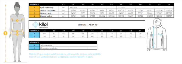 Dámská zateplená bunda Kilpi ALBA-W Růžová ZL0113KILPN 26/27