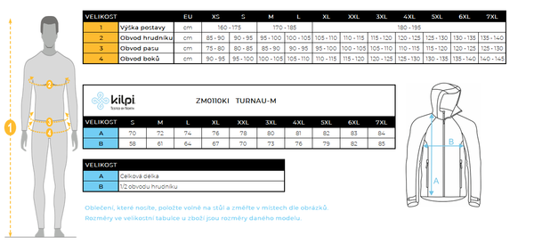 Pánská lyžařská bunda Kilpi TURNAU-M Tmavě modrá ZM0110KIDBL 26/27