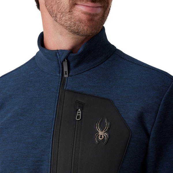 Svetr Spyder Bandit Full Zip Sweater Fleece Jacket Indigo Melange 38A483602-IML 26/27
