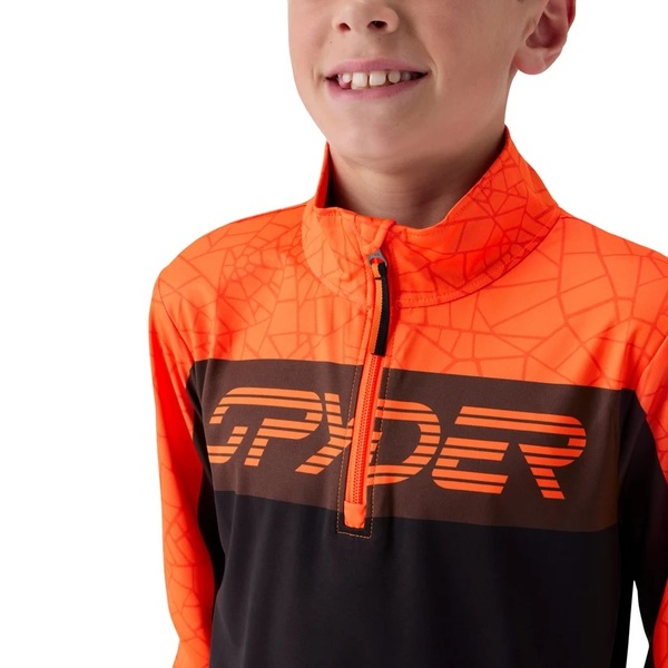 Dětský/juniorský rolák Spyder Jacobs 1/2 zip Fusion Orange 38C013602-FSN 26/27