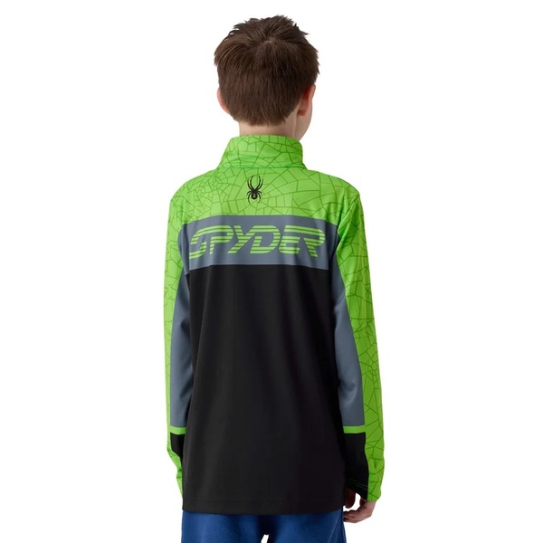 Dětský/juniorský rolák Spyder Jacobs 1/2 zip Strobe Green Webs 38C013602-SGW 26/27