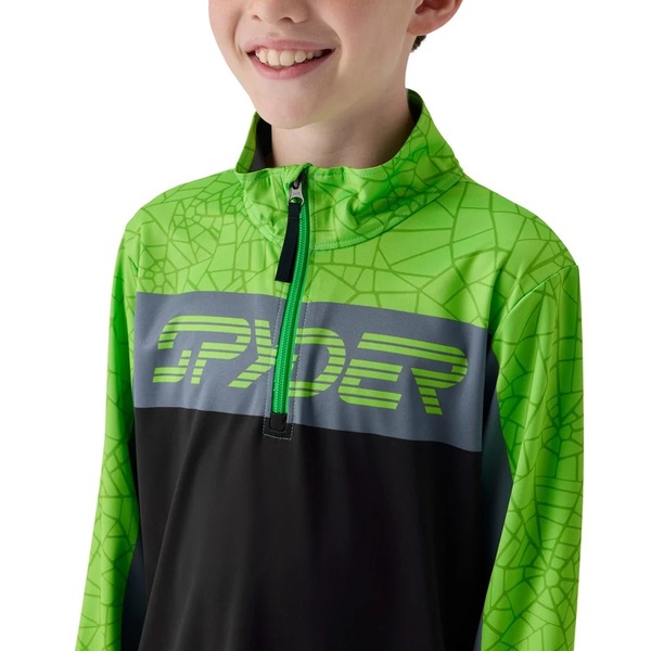 Dětský/juniorský rolák Spyder Jacobs 1/2 zip Strobe Green Webs 38C013602-SGW 26/27