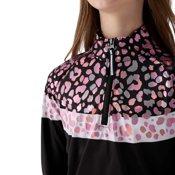 Dětský/juniorský rolák Spyder Surface 1/2 zip Leopard 38R013604-LEO 26/27