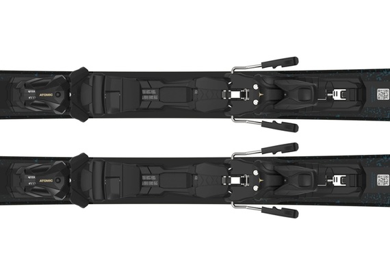 Sjezdové lyže Atomic Redster Q7 Revoshock C + MI 12 GW Dark Slate/Black 26/27