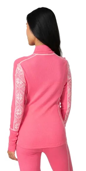 Dámské Merino Triko Kari Traa Anna Half Zip Bubblegum 623836 26/27