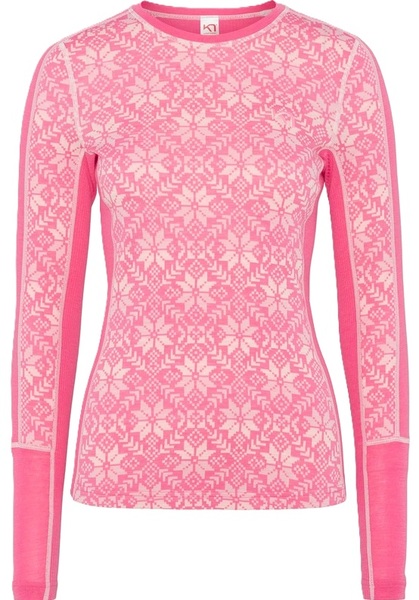 Dámské Merino triko Kari Traa Anna Long Sleeve Bubblegum 623837 26/27