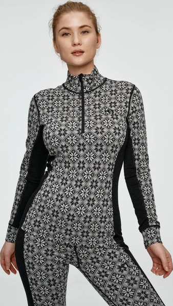 Dámské Merino Triko Kari Traa Rose Half Zip Black 622691 26/27