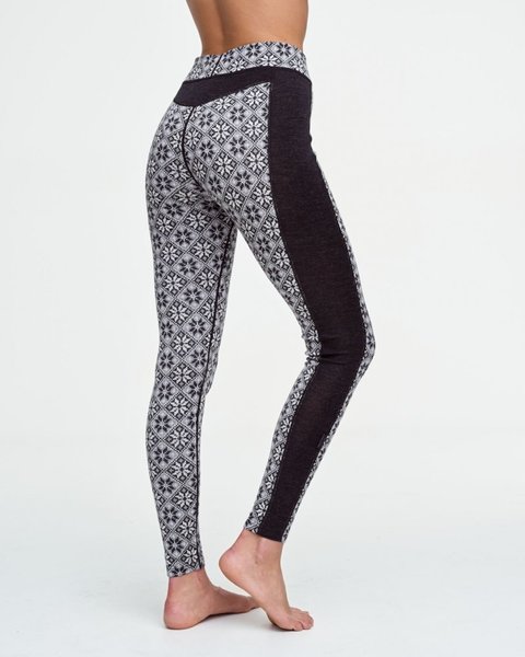 Dámské funkční kalhoty/legíny Kari Traa Rose High Waisted Baselayer Pants 100% Merino Wool 622873 Black 26/27