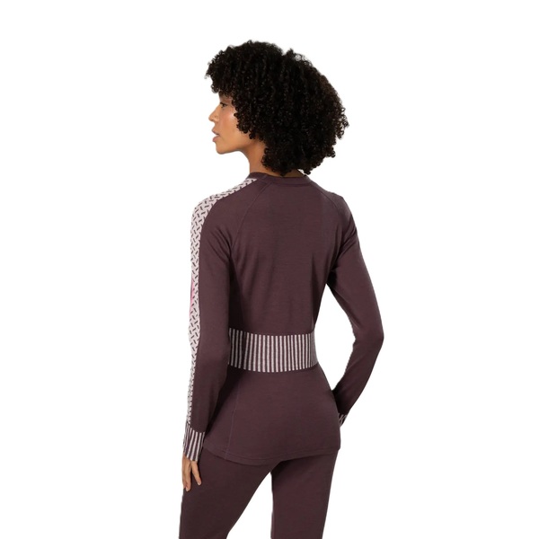 Dámské Merino Triko Kari Traa Ines Long Sleeve Cocoa Powder 624019 26/27