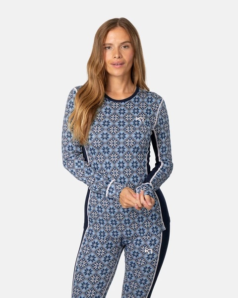 Dámské Merino Triko Kari Traa Rose LS 2.0 Long Sleeve Dark Navy Blue 624055 26/27
