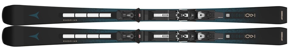 Sjezdové lyže Atomic Redster Q9 Revoshock S RVSK + I 12 GW Black/Slate Blue 26/27