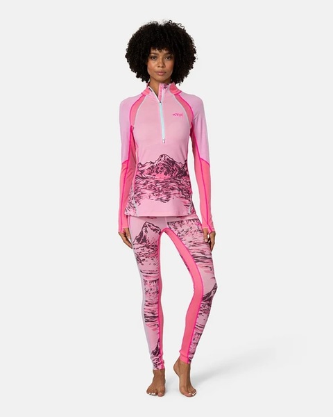 Dámské funkční merino triko Kari Traa Rachel Half Zip Baselayer Longsleeve Prism Pink 623689 26/27