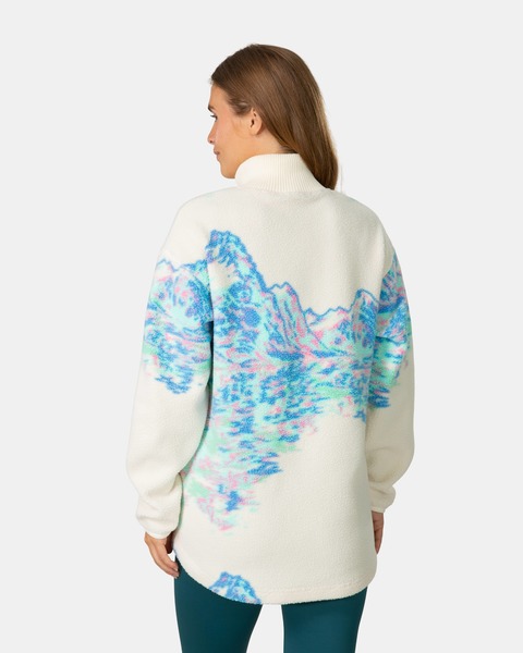 Dámská fleecová mikina Kari Traa Kari Traa Ruthie Midlayer Half Zip Pullover Bright Turquoise 623610 26/27