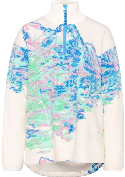 Dámská fleecová mikina Kari Traa Kari Traa Ruthie Midlayer Half Zip Pullover Bright Turquoise 623610 26/27