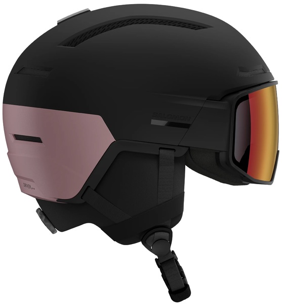 Dámská helma Salomon Driver Pro Sigma Photo Mips Black/Dawn Pink/Photo Poppy Red L45432500 26/27