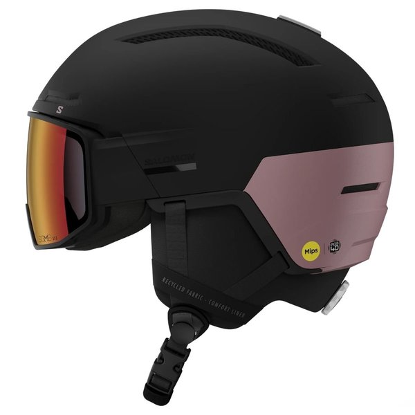 Dámská helma Salomon Driver Pro Sigma Photo Mips Black/Dawn Pink/Photo Poppy Red L45432500 26/27