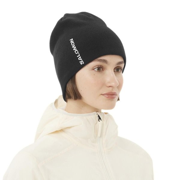 Zimní čepice Salomon Graphic Beanie Deep Black LC2708700 26/27