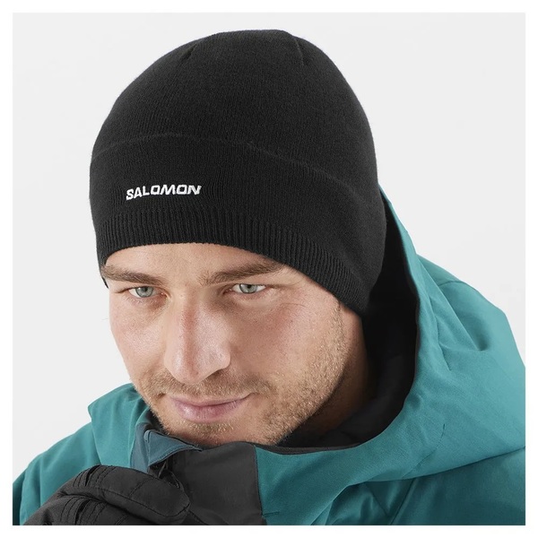 Zimní čepice Salomon Beanie Deep Black LC1847100 26/27