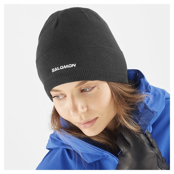 Zimní čepice Salomon Beanie Deep Black LC1847100 26/27