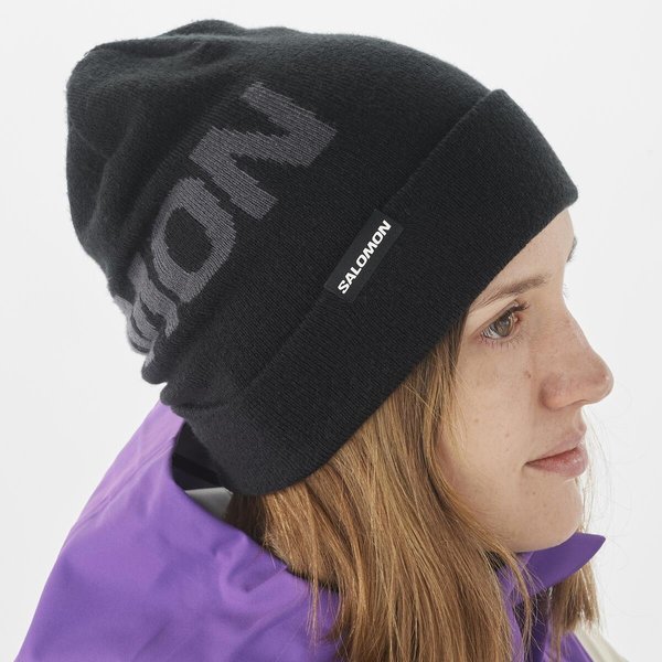 Zimní čepice Salomon Hermitage Beanie Deep Black LC2152900 26/27