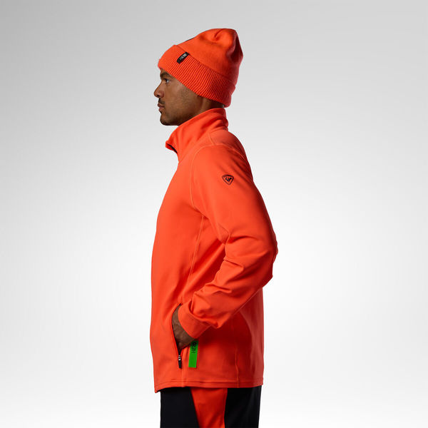 Pánská mikina Rossignol Hero Stretch Fleece Jacket Neon Red RLPML11-316 26/27