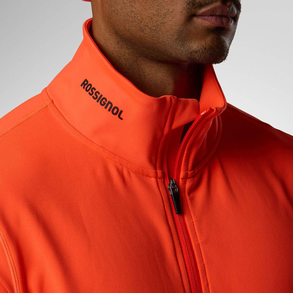 Pánská mikina Rossignol Hero Stretch Fleece Jacket Neon Red RLPML11-316 26/27