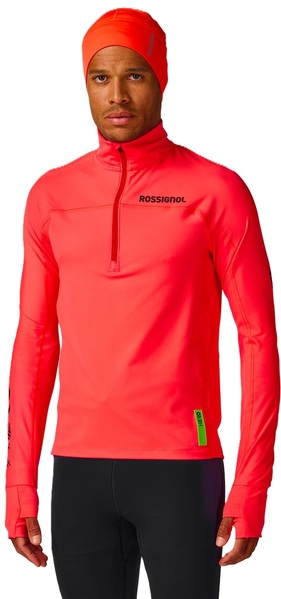 Pánský funkční rolák Rossignol Hero Half Zip First Layer Neon Red RLPML12-316 26/27