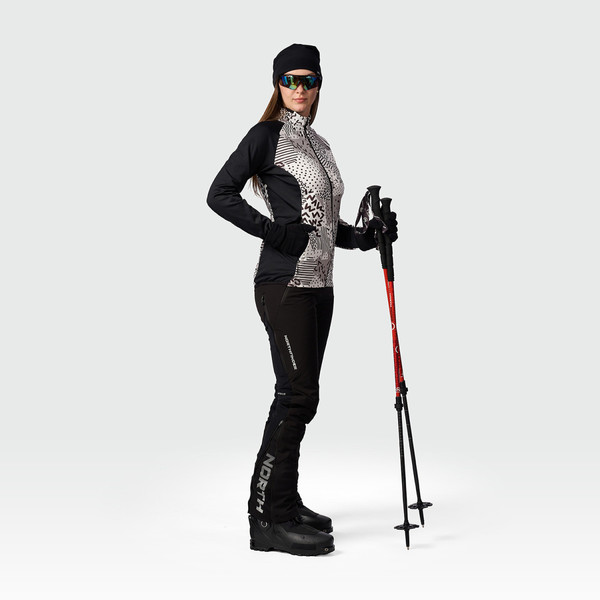Dámská skialpová outdoorová mikina Northfinder Zliechova 2 Blackprint MI-46252SKP-384 26/27