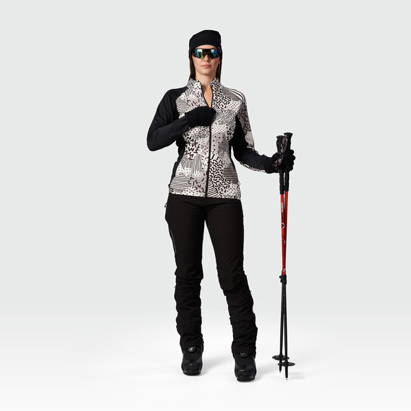 Dámská skialpová outdoorová mikina Northfinder Zliechova 2 Blackprint MI-46252SKP-384 26/27