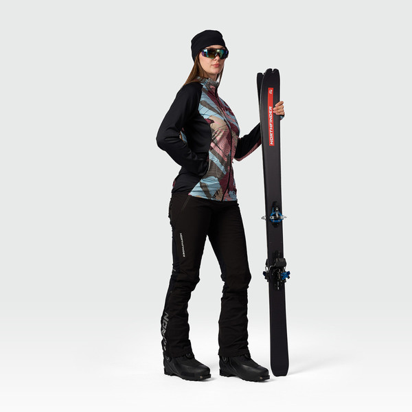 Dámská skialpová outdoorová mikina Northfinder Zliechova 2 Brushcolor MI-46252SKP-694 26/27