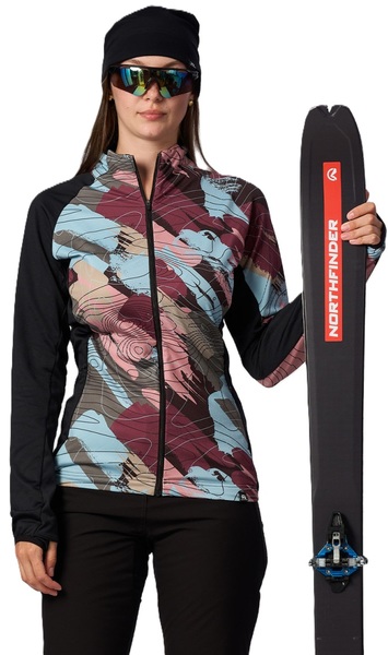 Dámská skialpová outdoorová mikina Northfinder Zliechova 2 Brushcolor MI-46252SKP-694 26/27