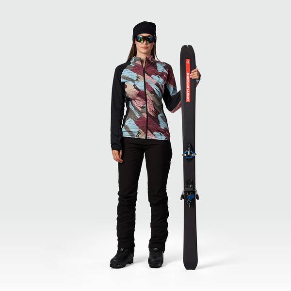Dámská skialpová outdoorová mikina Northfinder Zliechova 2 Brushcolor MI-46252SKP-694 26/27