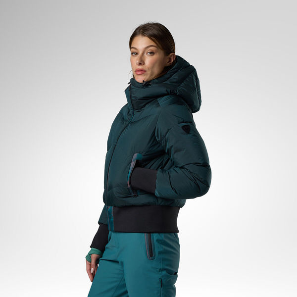 Dámská bunda Rossignol Snowblaze Down Bomber Ski Jacket Women's Transformative Teal RLPWJ37-A29 26/27