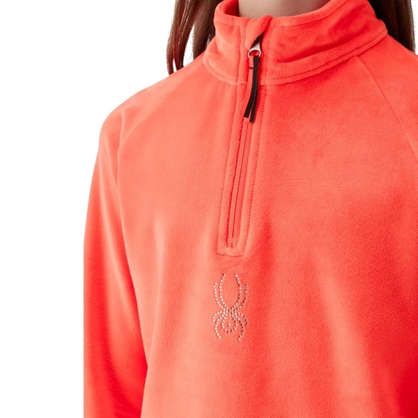Dětská mikina Spyder Shimmer Bug 1/2 Zip Electric Coral 38R013602-ELC 26/27