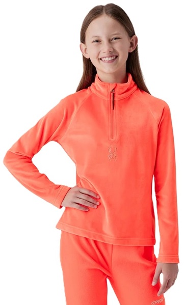 Dětská mikina Spyder Shimmer Bug 1/2 Zip Electric Coral 38R013602-ELC 26/27