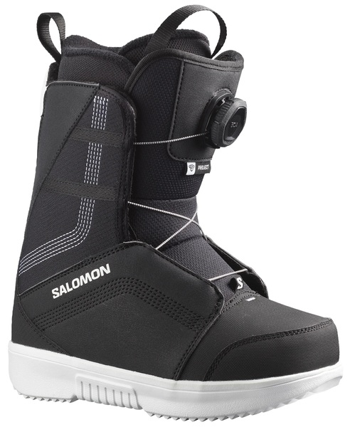 Dětské/juniorské snowboardové boty Salomon Project BOA Black/Black/White L41681700 26/27
