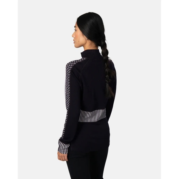 Dámské funkční merino triko Kari Traa Ines Half Zip 100% merino Black 624018 26/27