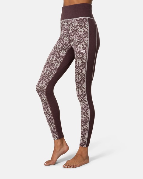 Dámské funkční kalhoty/legíny Kari Traa Anna High Waist Pants Cocoa Powder 623838 26/27
