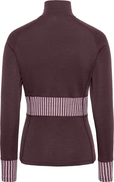 Dámské funkční merino triko Kari Traa Ines Half Zip 100% merino Cocoa Powder 624018 26/27