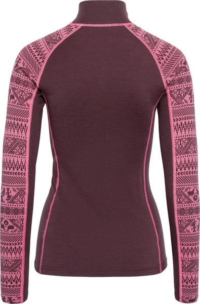 Dámské funkční triko Kari Traa Tale Half Zip Cocoa Powder 623924 26/27